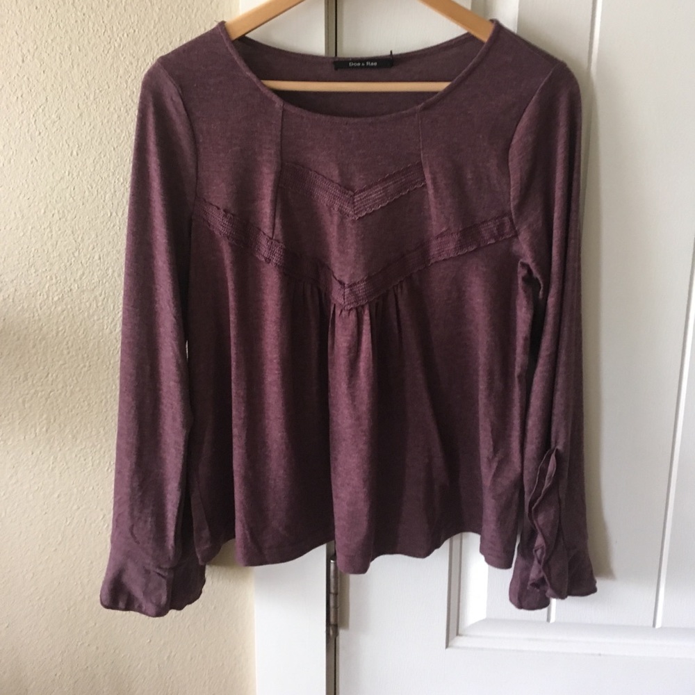 LAST Weekend—NWOT Doe & Rae Ruffled-Sleeve Top